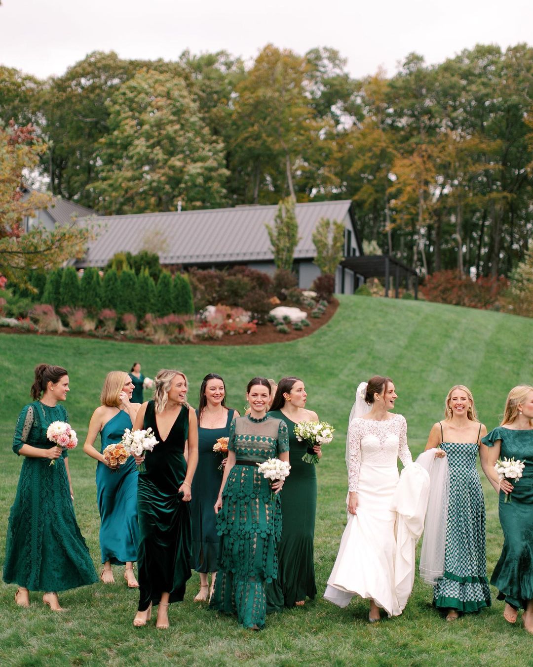 Elegant Long Grey Fall Wedding Guest Dress Attire With Sheer