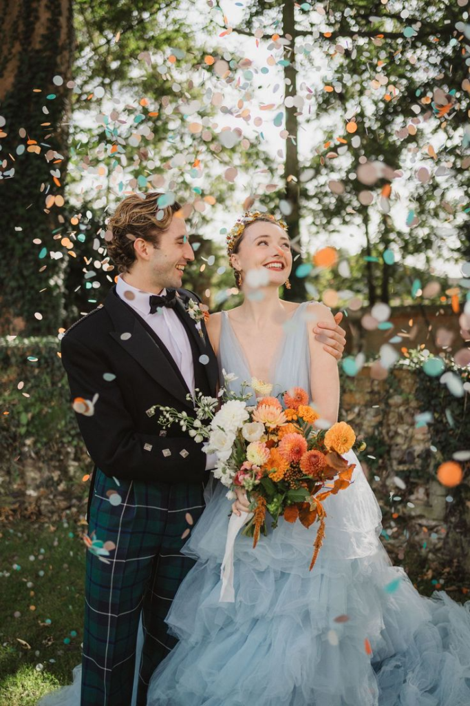 39_A Powder Blue Wedding Dress for this Modern + Regally Romantic Autumnal Wedding in England (2).jpg