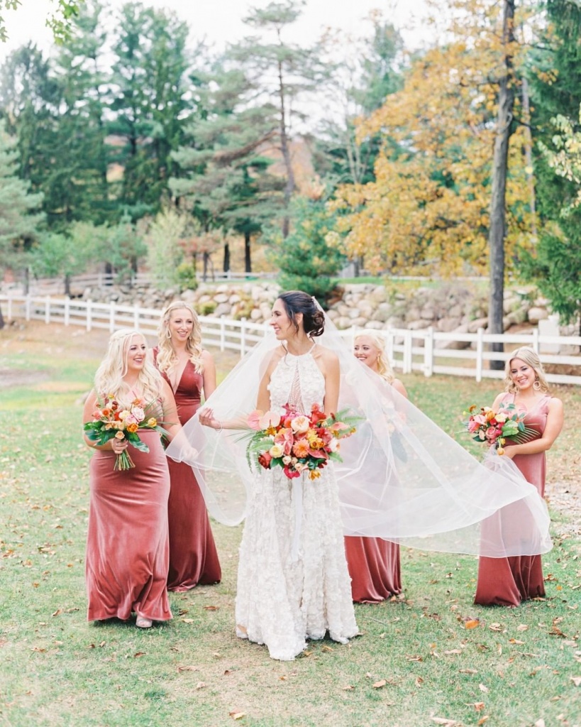Dress Your Bridesmaids in Velvet