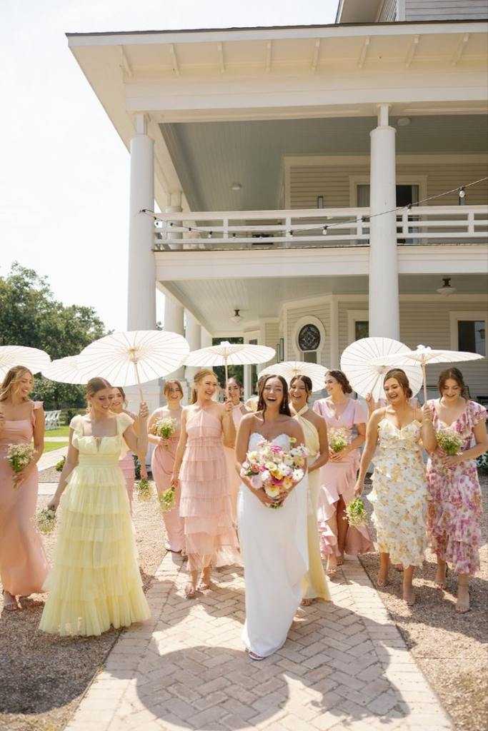 27_Pink and Yellow Floral Bridesmaid Dresses.jpg