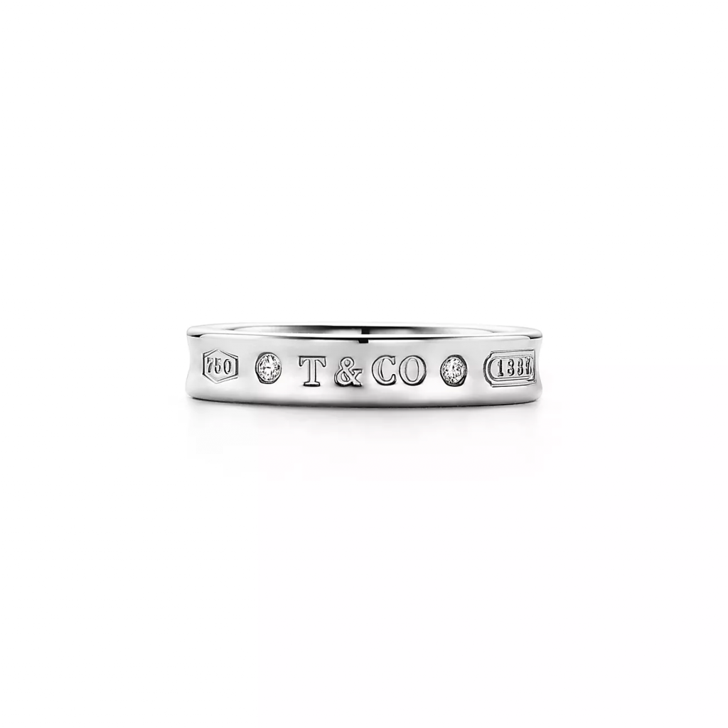 Tiffany's 1837 Ring in White Gold with Diamonds