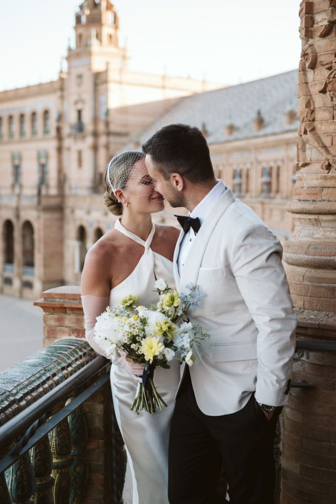 19_Modern elopement in Seville - Spain - Europe, Plaza de Espana wedding ceremony Seville.jpg