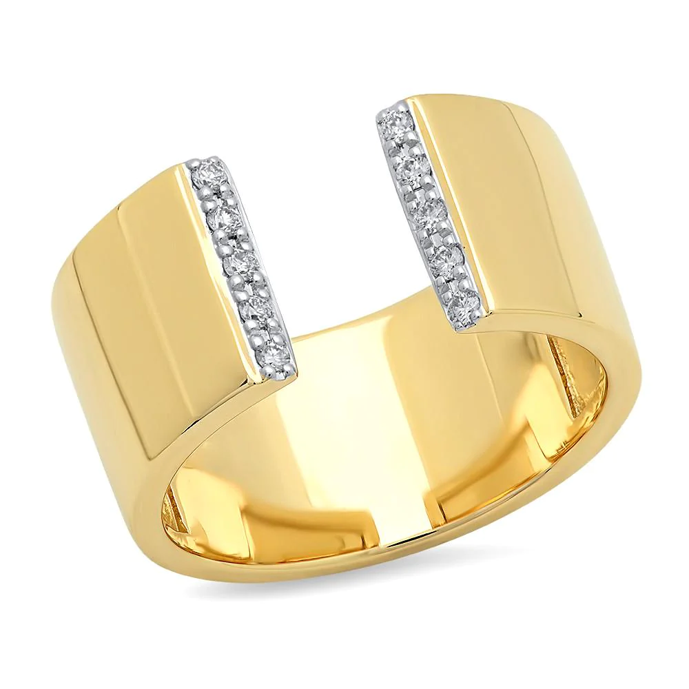 Eriness 14K Gold Diamond Cigar Band