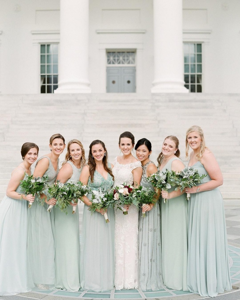 Selection of dresses for bridesmaids