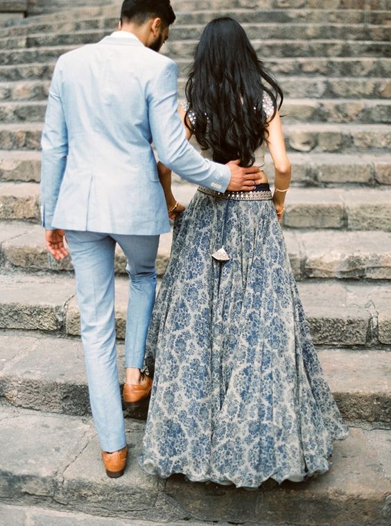 Free Photo | Fashion couple in black dress and suit outdoor