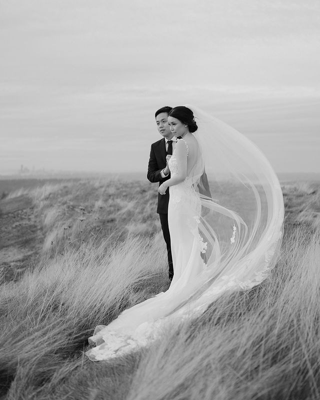 The Wind-Blown Veil Wedding
