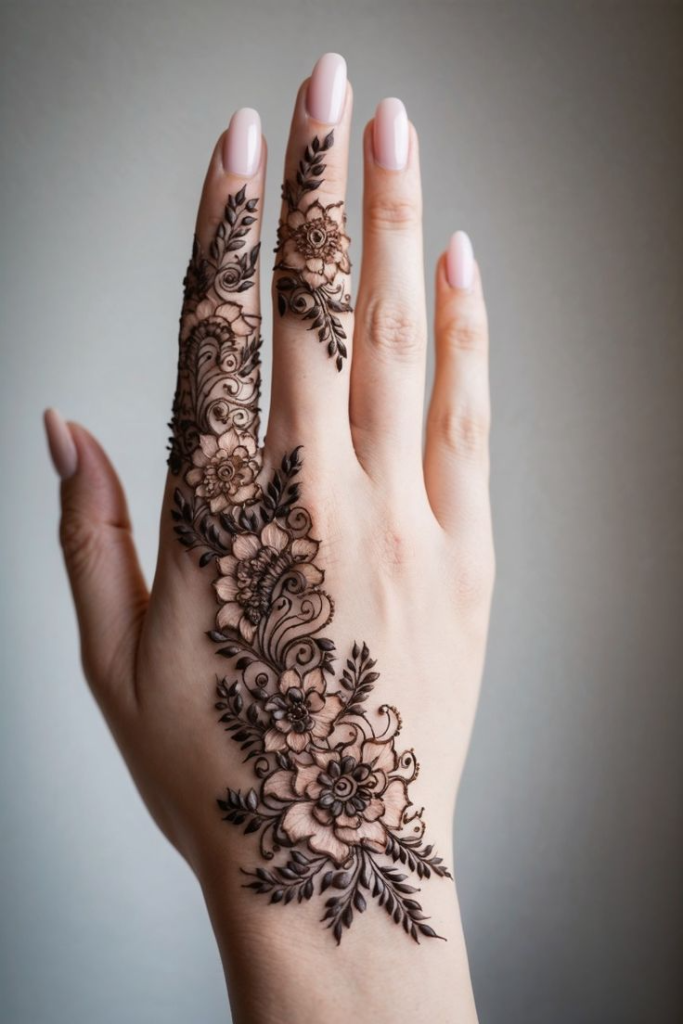 45_Mehndi design_ Elegant Floral Vine Art for Hands.jpg