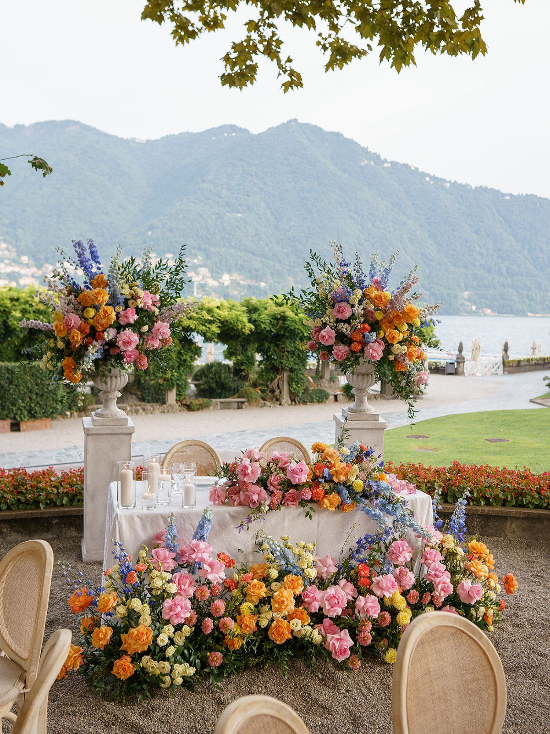 Madison &amp; Rotimi's Wedding at Villa D'Este: One Wooden Boat, 125 Guests, and Florals Nobody Expected photo