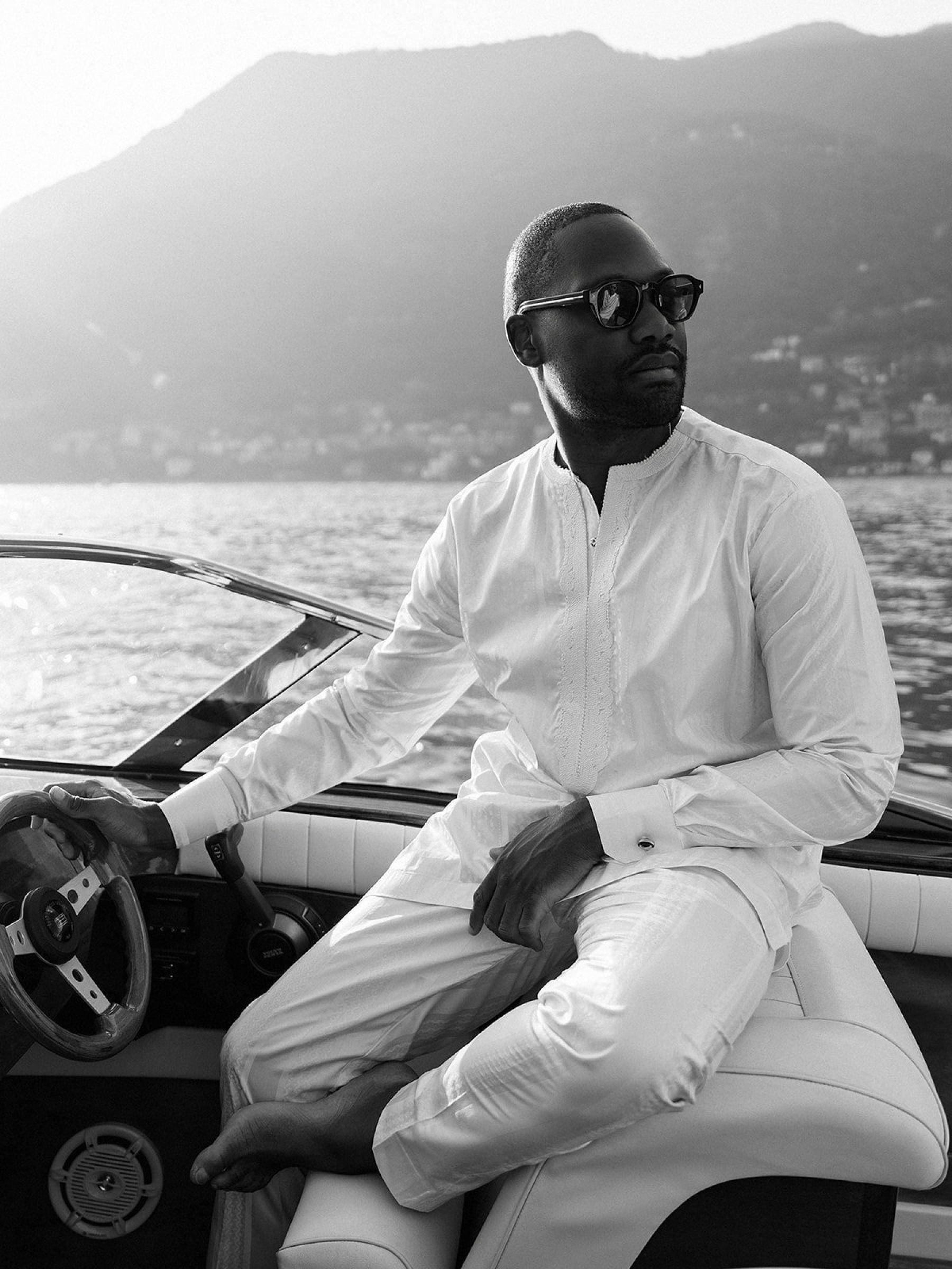 Madison &amp; Rotimi's Wedding at Villa D'Este: One Wooden Boat, 125 Guests, and Florals Nobody Expected photo