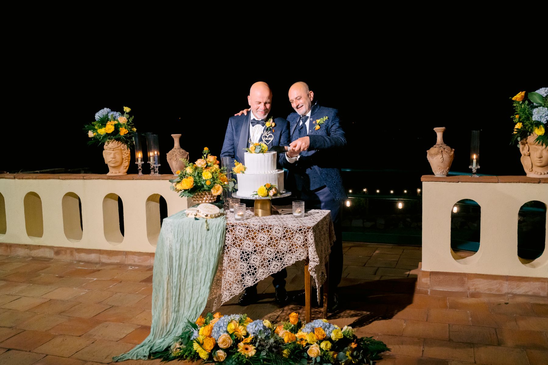 Rain, Lava, and Love: Mario &amp; Hans's Wedding at Cantina Scudero on the Slopes of Etna photo