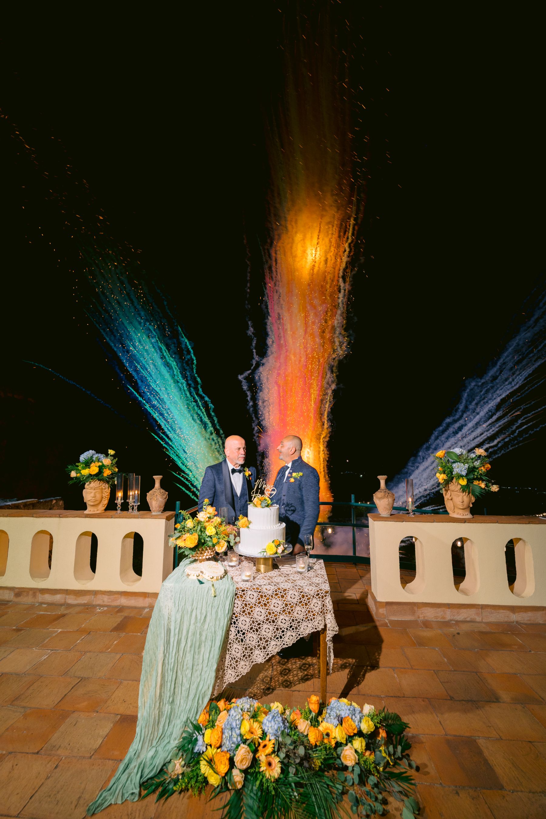 Rain, Lava, and Love: Mario &amp; Hans's Wedding at Cantina Scudero on the Slopes of Etna photo