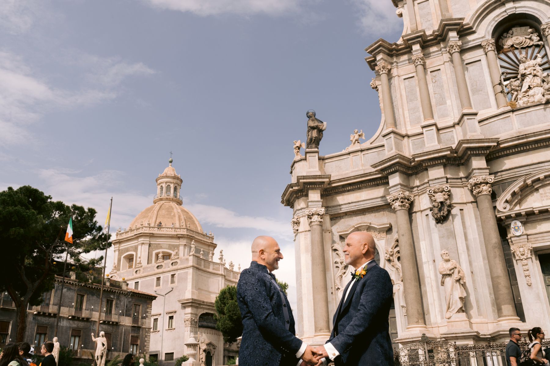 Rain, Lava, and Love: Mario &amp; Hans's Wedding at Cantina Scudero on the Slopes of Etna photo
