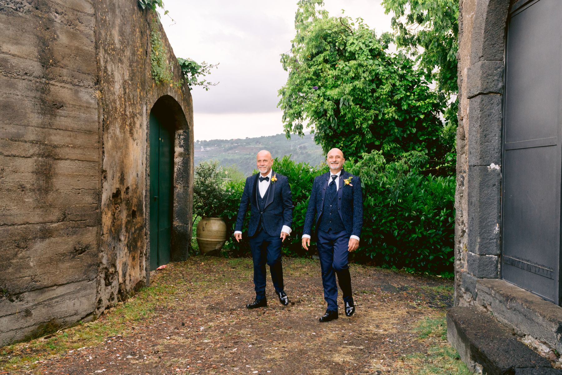 Rain, Lava, and Love: Mario &amp; Hans's Wedding at Cantina Scudero on the Slopes of Etna photo