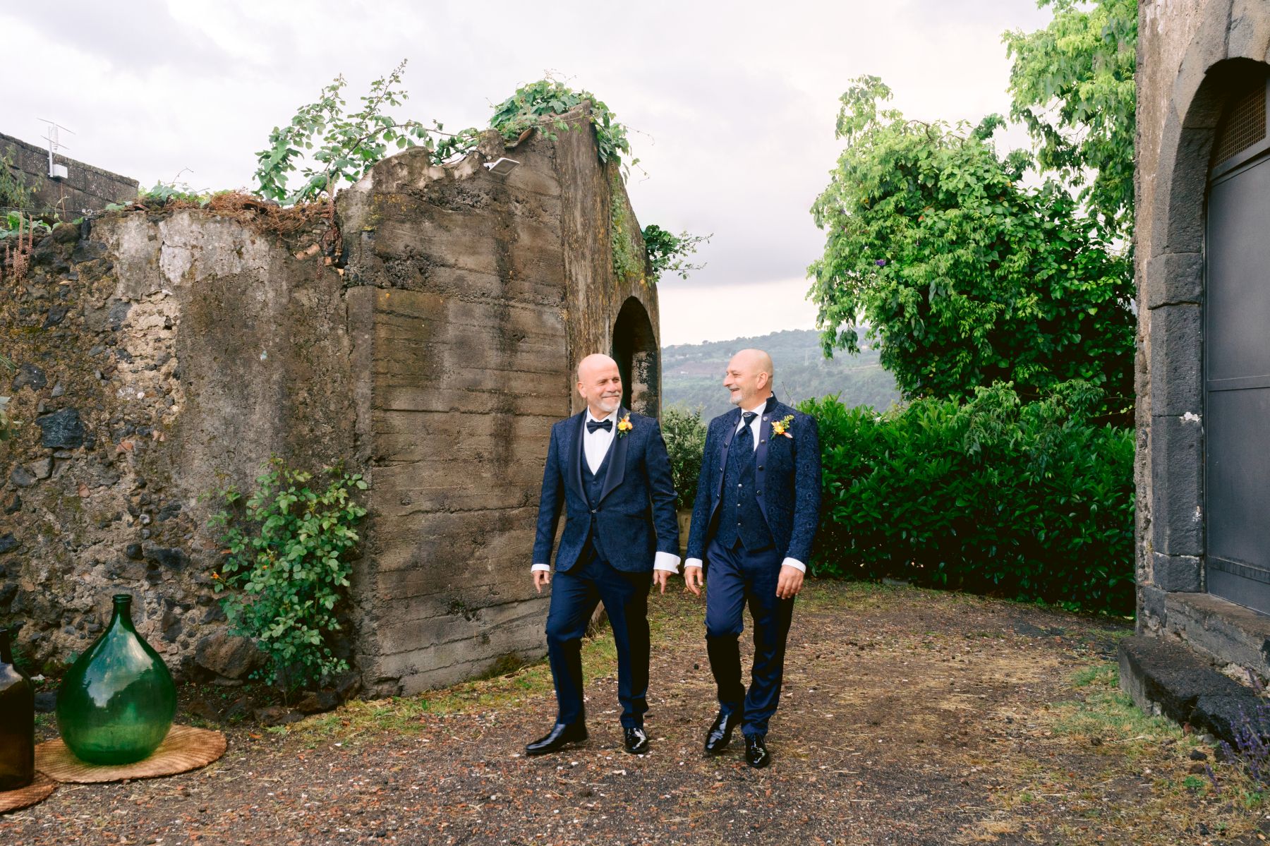 Rain, Lava, and Love: Mario &amp; Hans's Wedding at Cantina Scudero on the Slopes of Etna photo