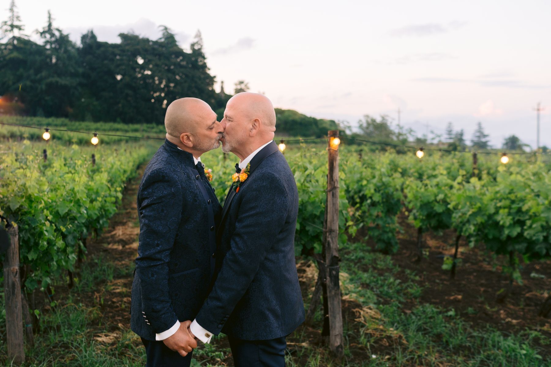 Rain, Lava, and Love: Mario &amp; Hans's Wedding at Cantina Scudero on the Slopes of Etna photo