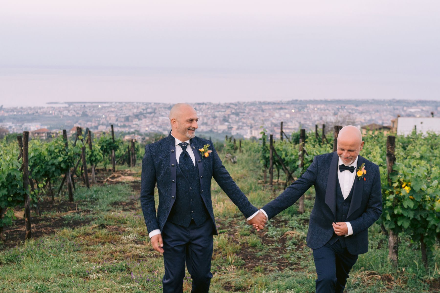 Rain, Lava, and Love: Mario &amp; Hans's Wedding at Cantina Scudero on the Slopes of Etna photo