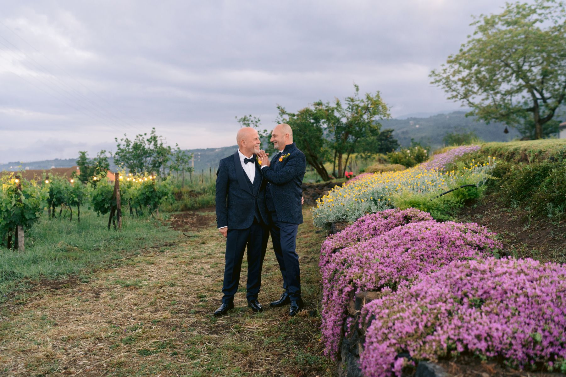 Rain, Lava, and Love: Mario &amp; Hans's Wedding at Cantina Scudero on the Slopes of Etna photo