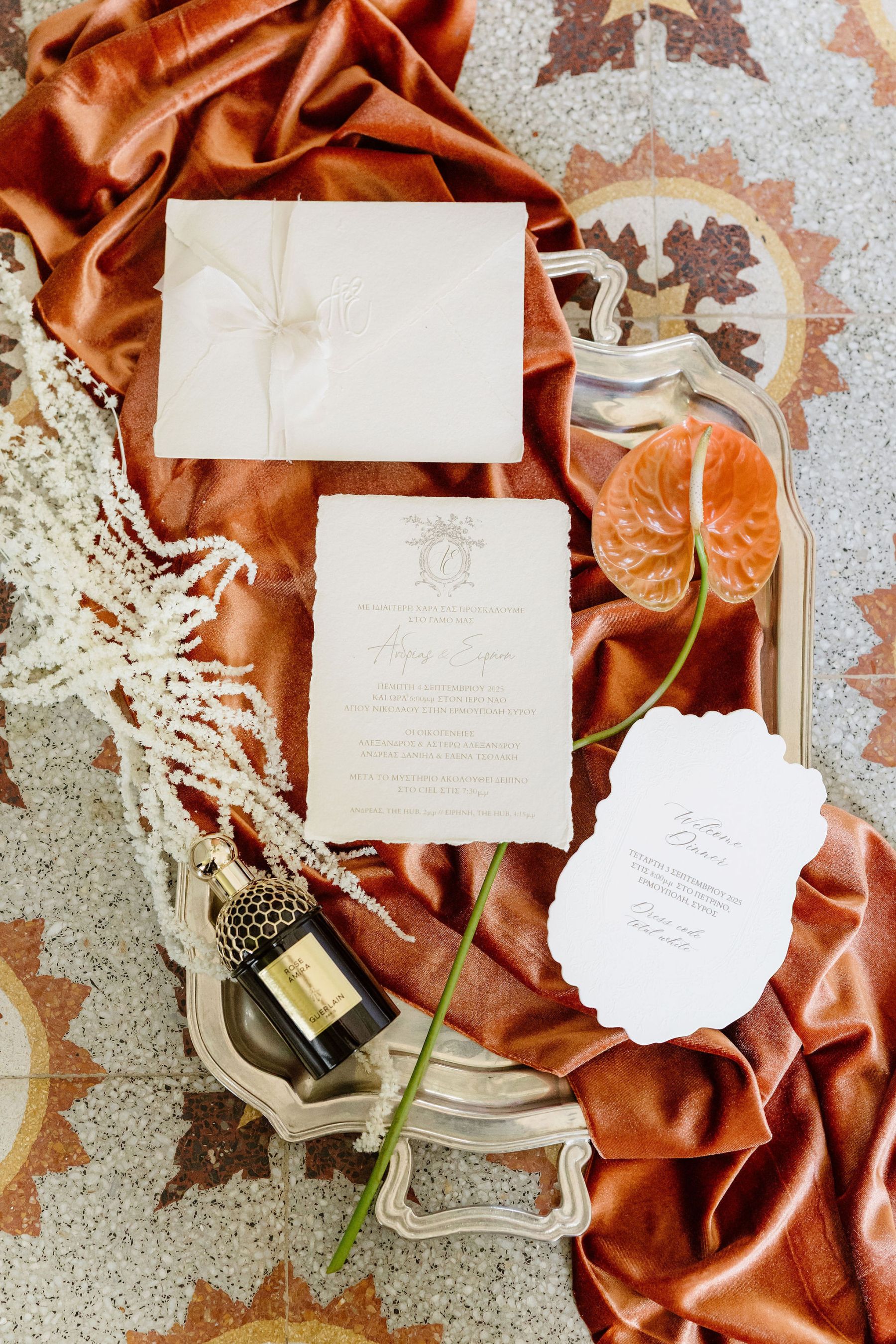 A Terracotta Dream by the Aegean: Irene &amp; Andreas's Wedding at Ciel, Syros photo