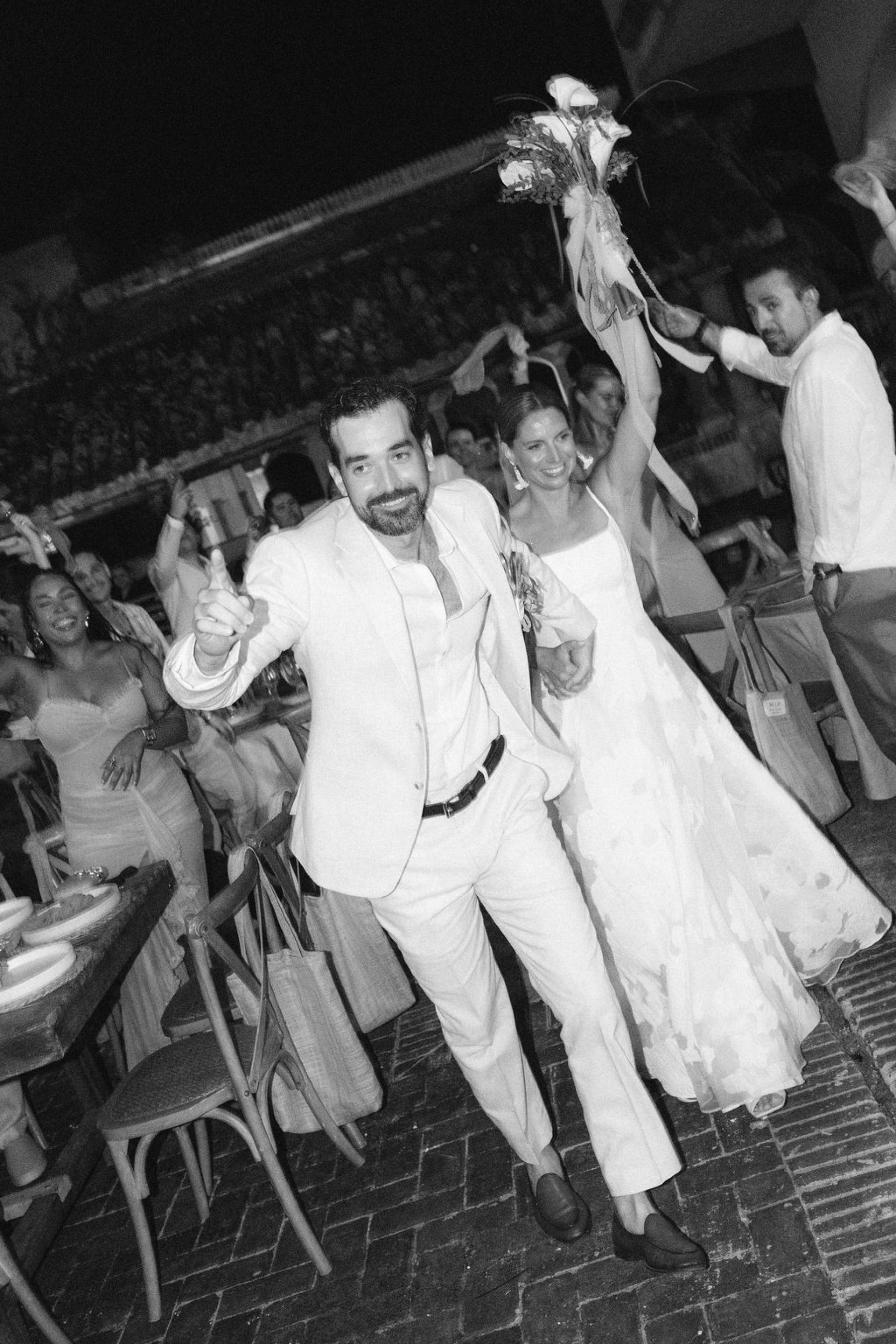 Thirteen Nationalities, a Shaman, and Seven Shades of Blue: Pauline &amp; Marsilio's Wedding at Bacalaria in Bacalar photo