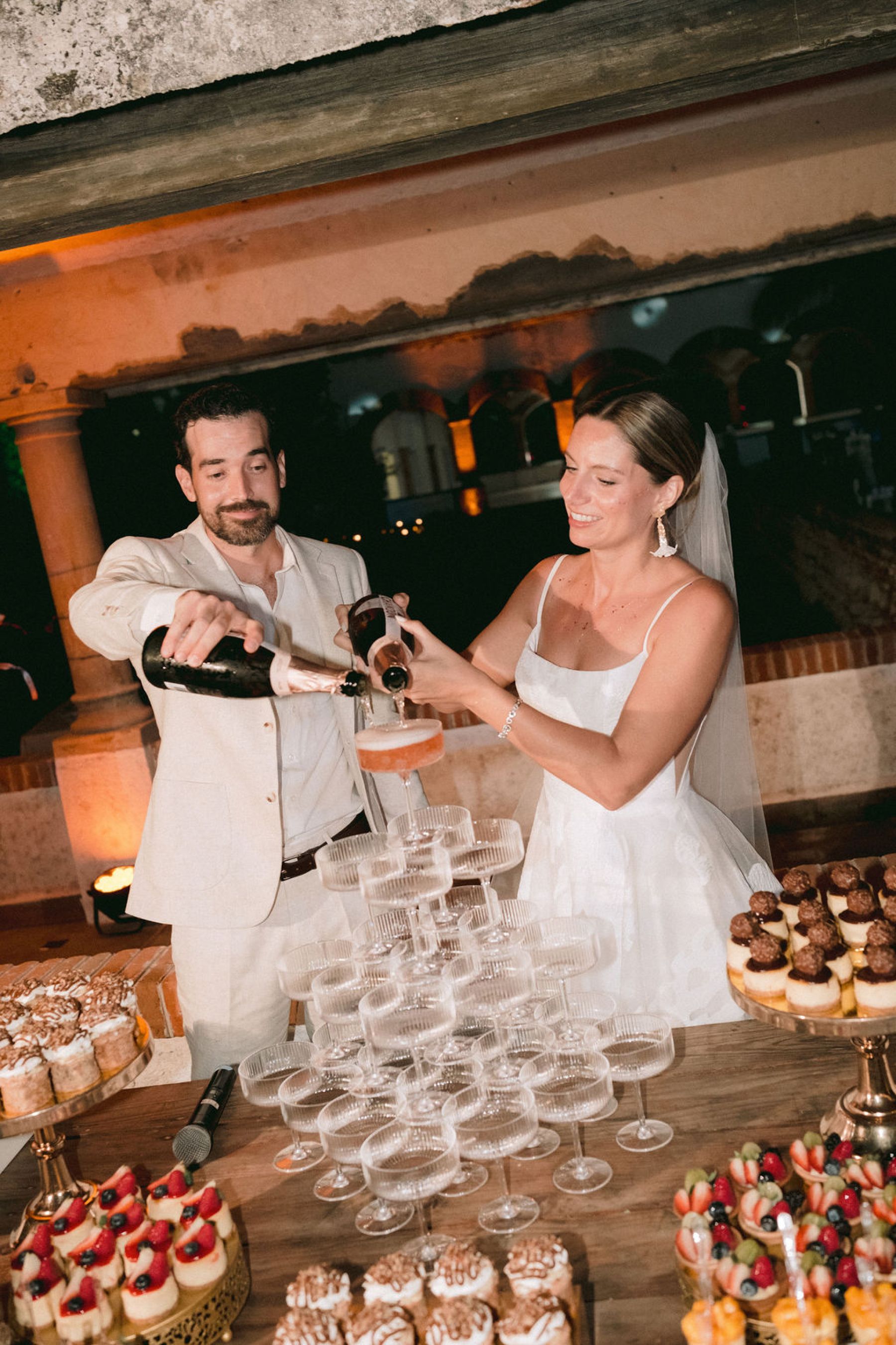Thirteen Nationalities, a Shaman, and Seven Shades of Blue: Pauline &amp; Marsilio's Wedding at Bacalaria in Bacalar photo
