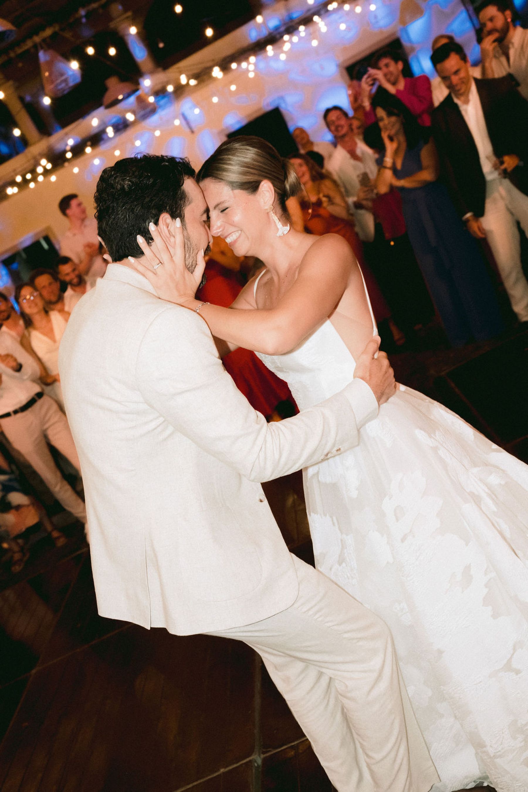 Thirteen Nationalities, a Shaman, and Seven Shades of Blue: Pauline &amp; Marsilio's Wedding at Bacalaria in Bacalar photo