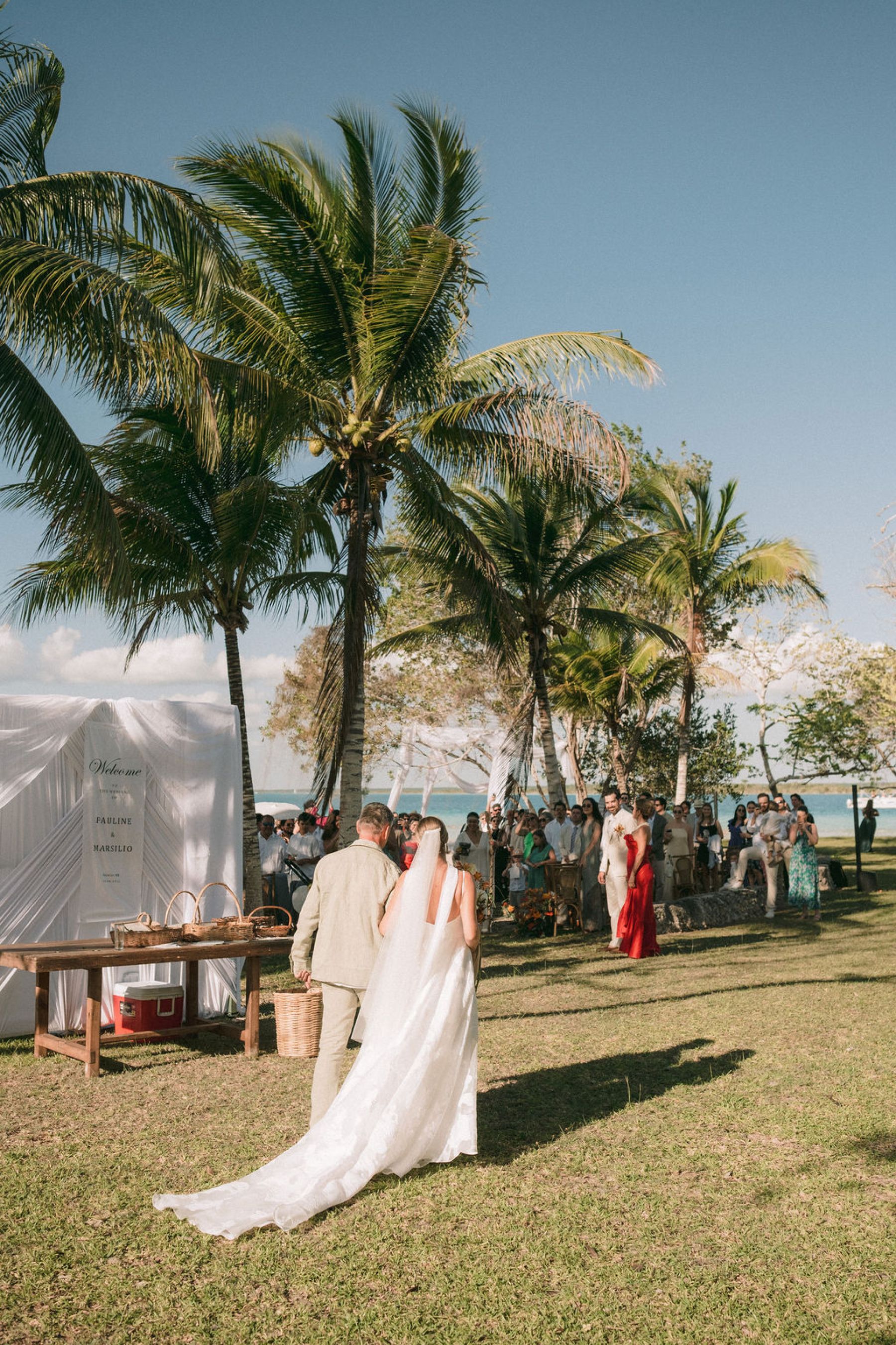Thirteen Nationalities, a Shaman, and Seven Shades of Blue: Pauline &amp; Marsilio's Wedding at Bacalaria in Bacalar photo