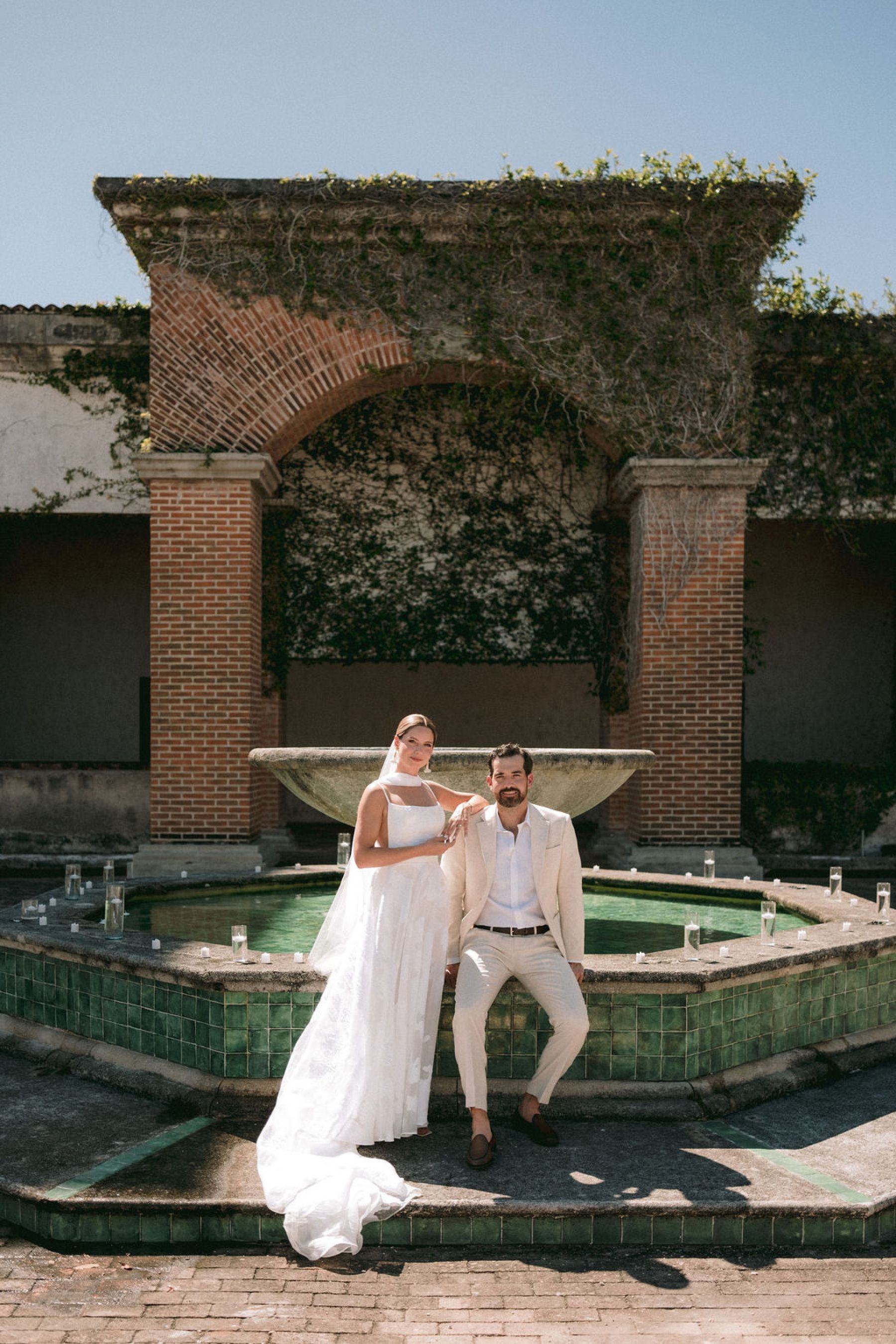 Thirteen Nationalities, a Shaman, and Seven Shades of Blue: Pauline &amp; Marsilio's Wedding at Bacalaria in Bacalar photo