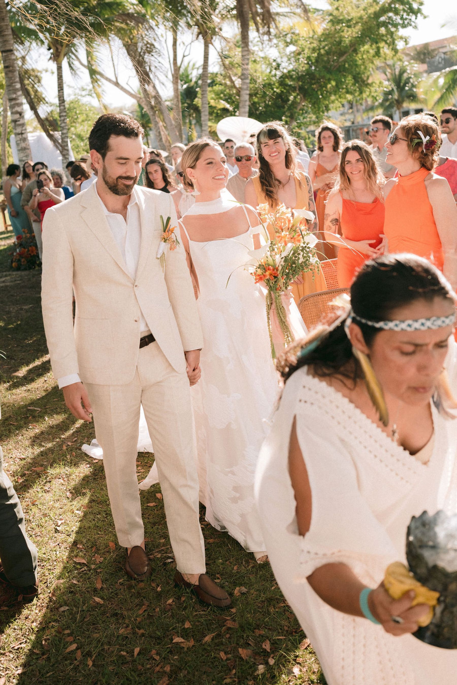 Thirteen Nationalities, a Shaman, and Seven Shades of Blue: Pauline &amp; Marsilio's Wedding at Bacalaria in Bacalar photo