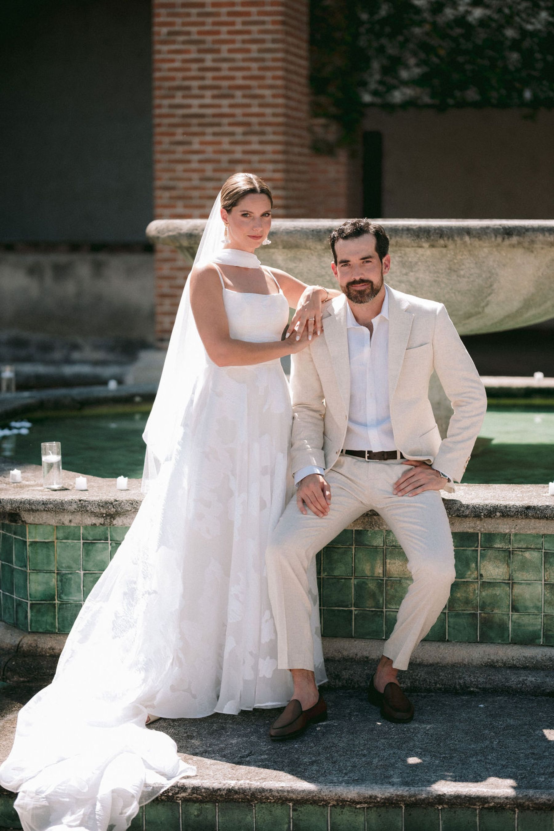 Thirteen Nationalities, a Shaman, and Seven Shades of Blue: Pauline &amp; Marsilio's Wedding at Bacalaria in Bacalar photo