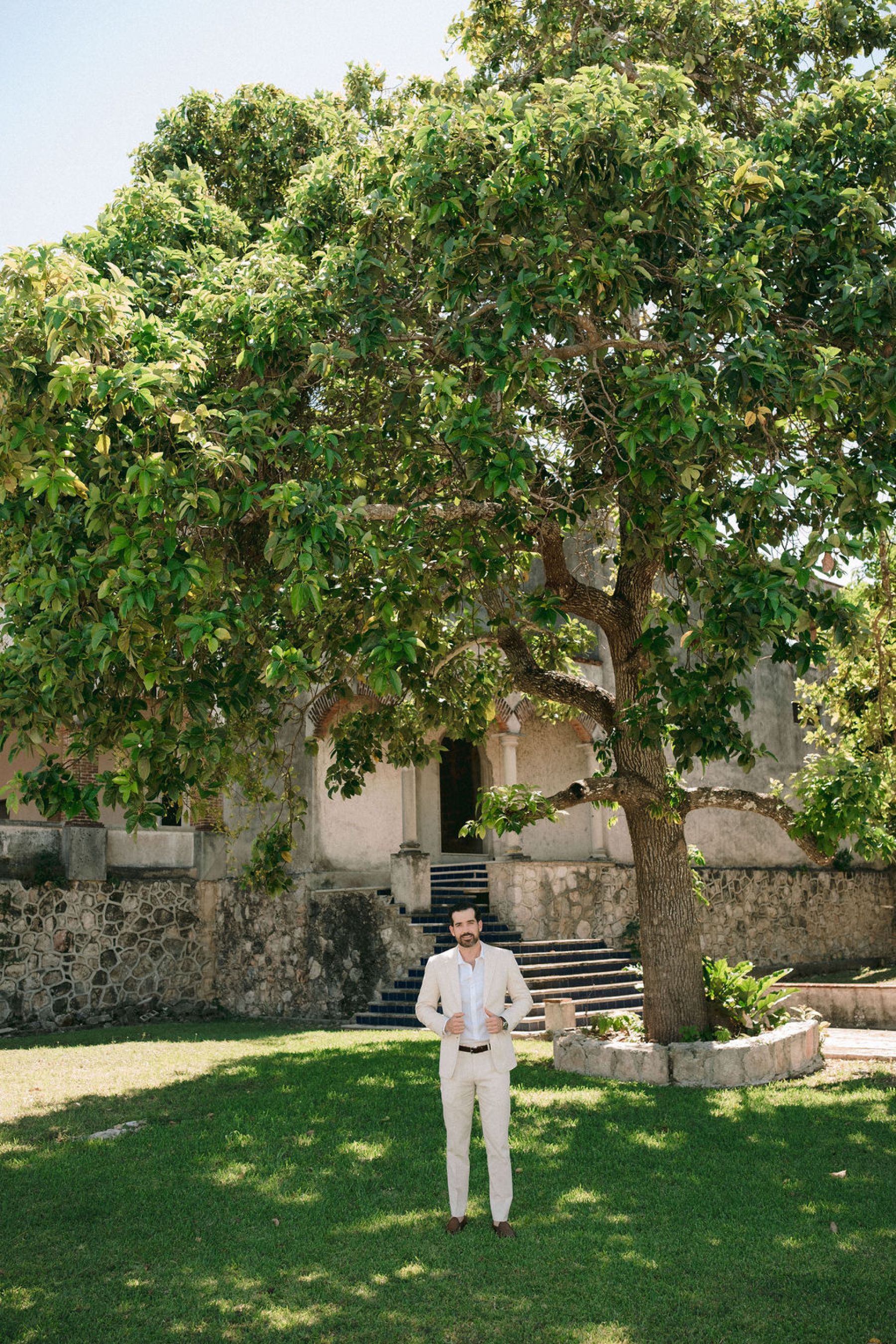 Thirteen Nationalities, a Shaman, and Seven Shades of Blue: Pauline &amp; Marsilio's Wedding at Bacalaria in Bacalar photo