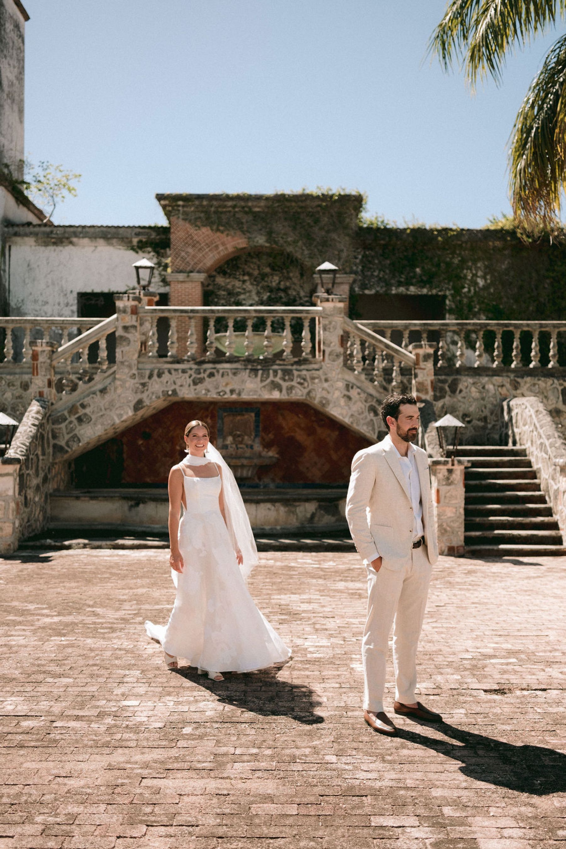 Thirteen Nationalities, a Shaman, and Seven Shades of Blue: Pauline &amp; Marsilio's Wedding at Bacalaria in Bacalar photo