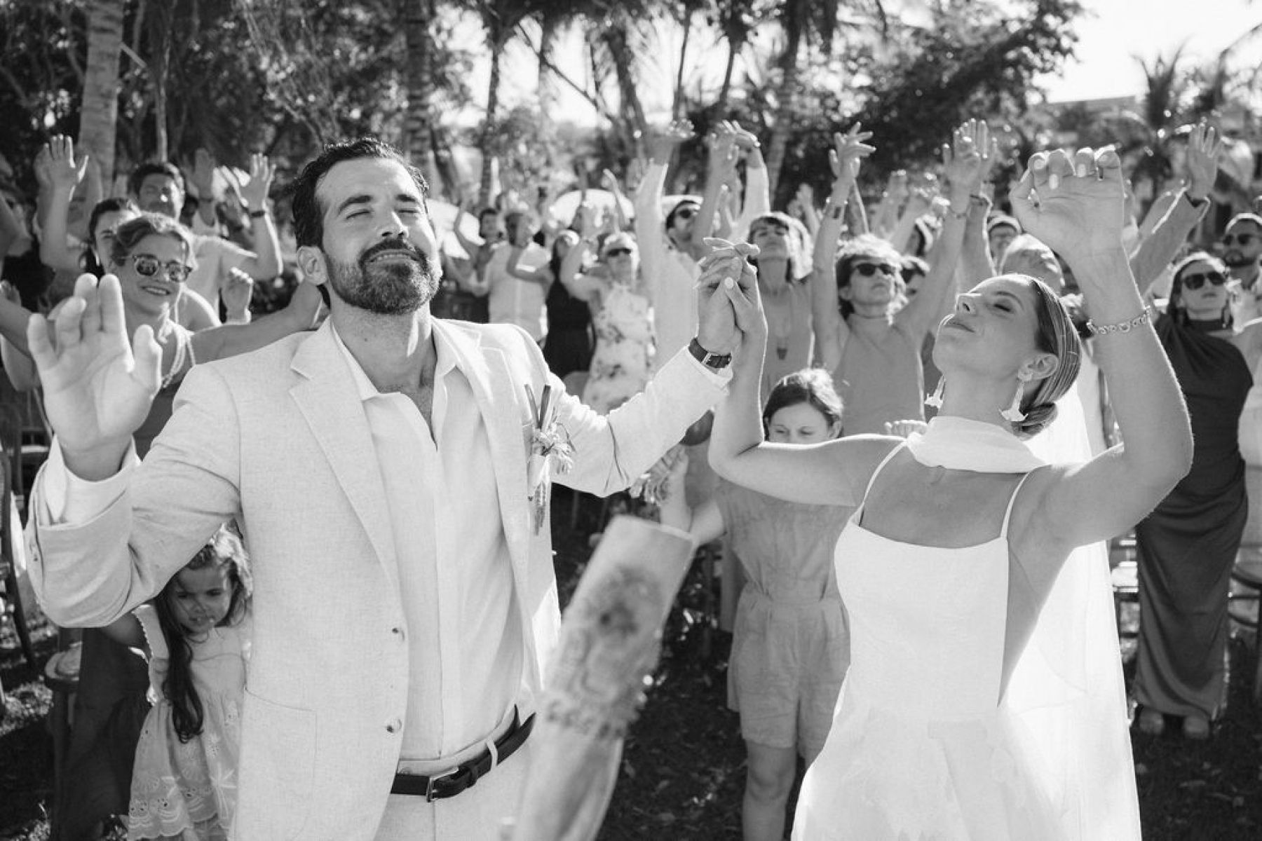 Thirteen Nationalities, a Shaman, and Seven Shades of Blue: Pauline &amp; Marsilio's Wedding at Bacalaria in Bacalar photo