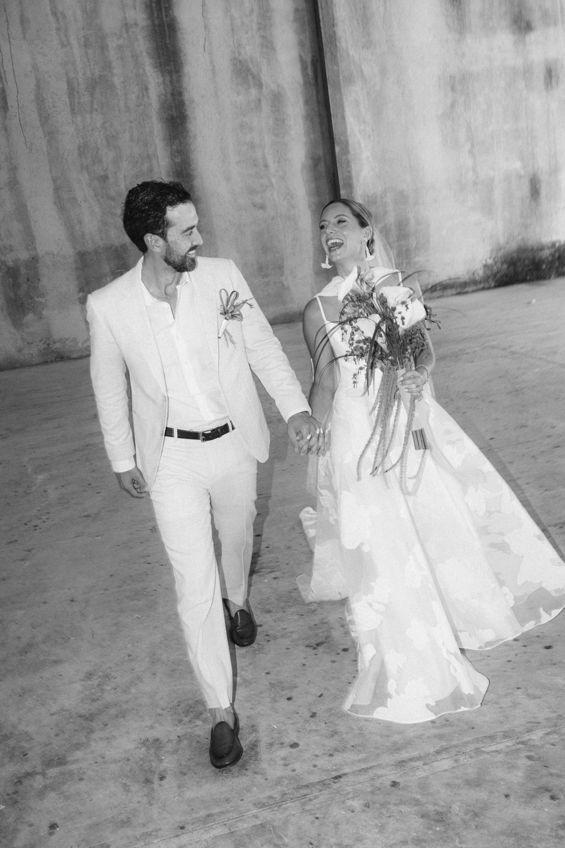 Thirteen Nationalities, a Shaman, and Seven Shades of Blue: Pauline &amp; Marsilio's Wedding at Bacalaria in Bacalar photo