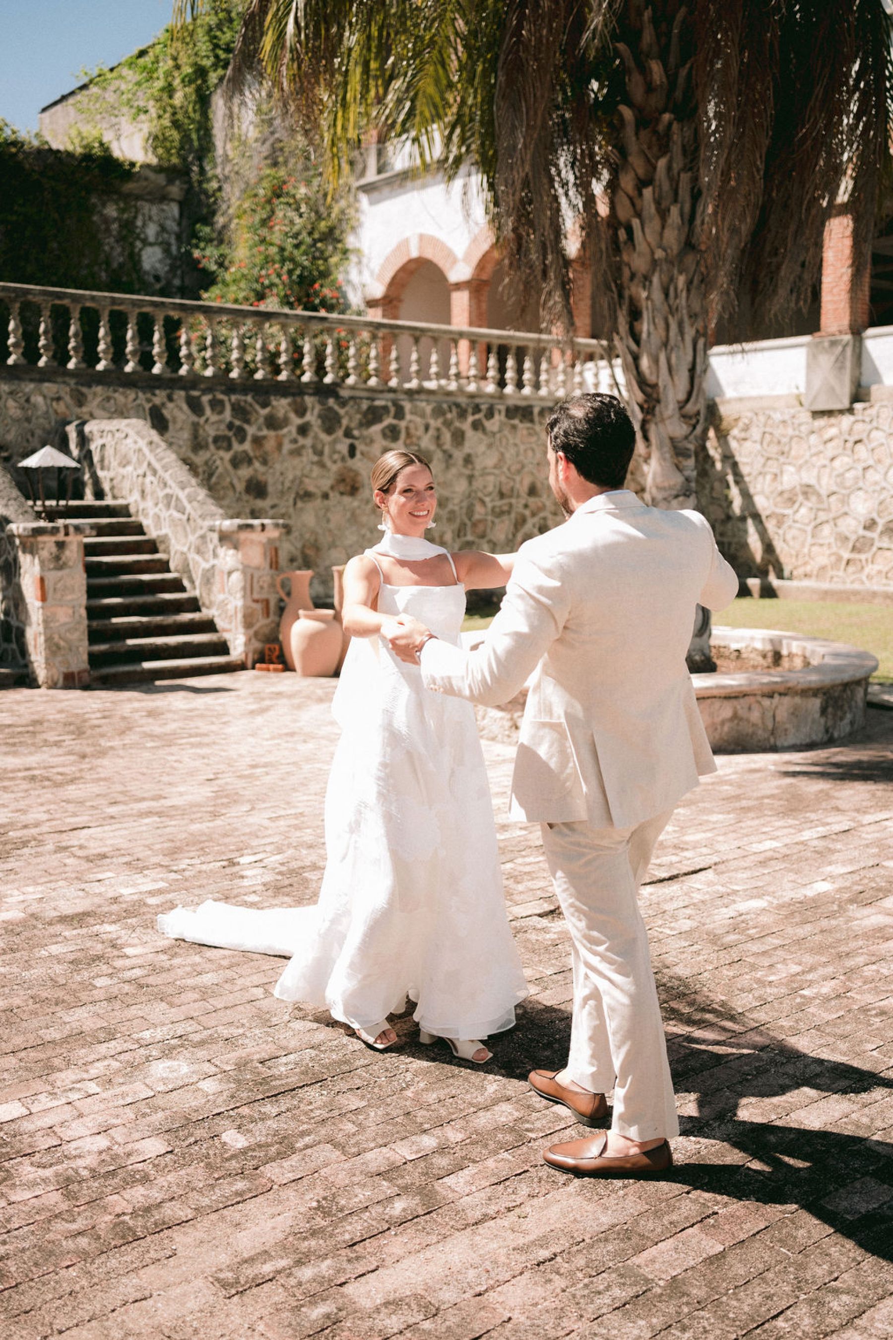 Thirteen Nationalities, a Shaman, and Seven Shades of Blue: Pauline &amp; Marsilio's Wedding at Bacalaria in Bacalar photo