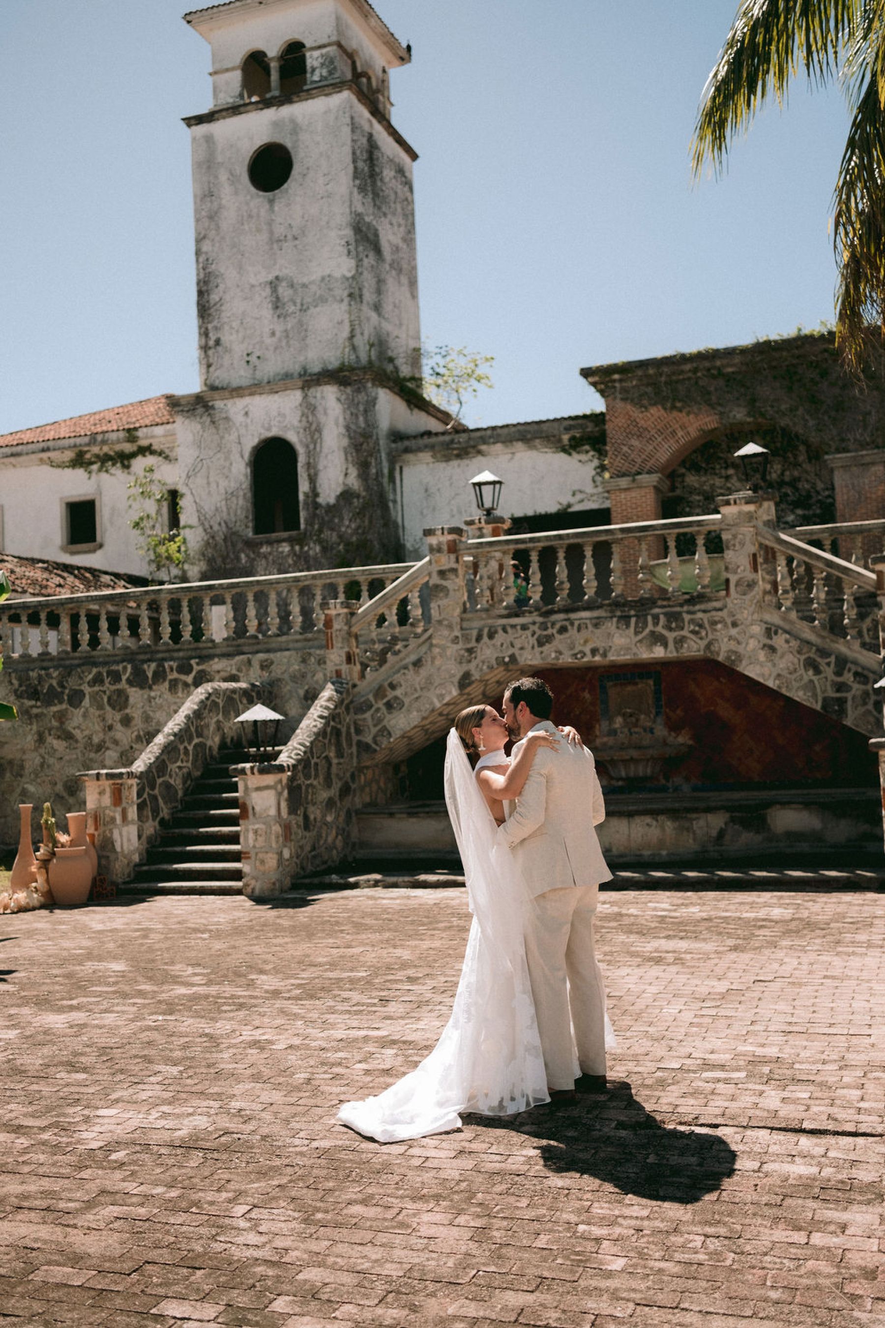 Thirteen Nationalities, a Shaman, and Seven Shades of Blue: Pauline &amp; Marsilio's Wedding at Bacalaria in Bacalar photo