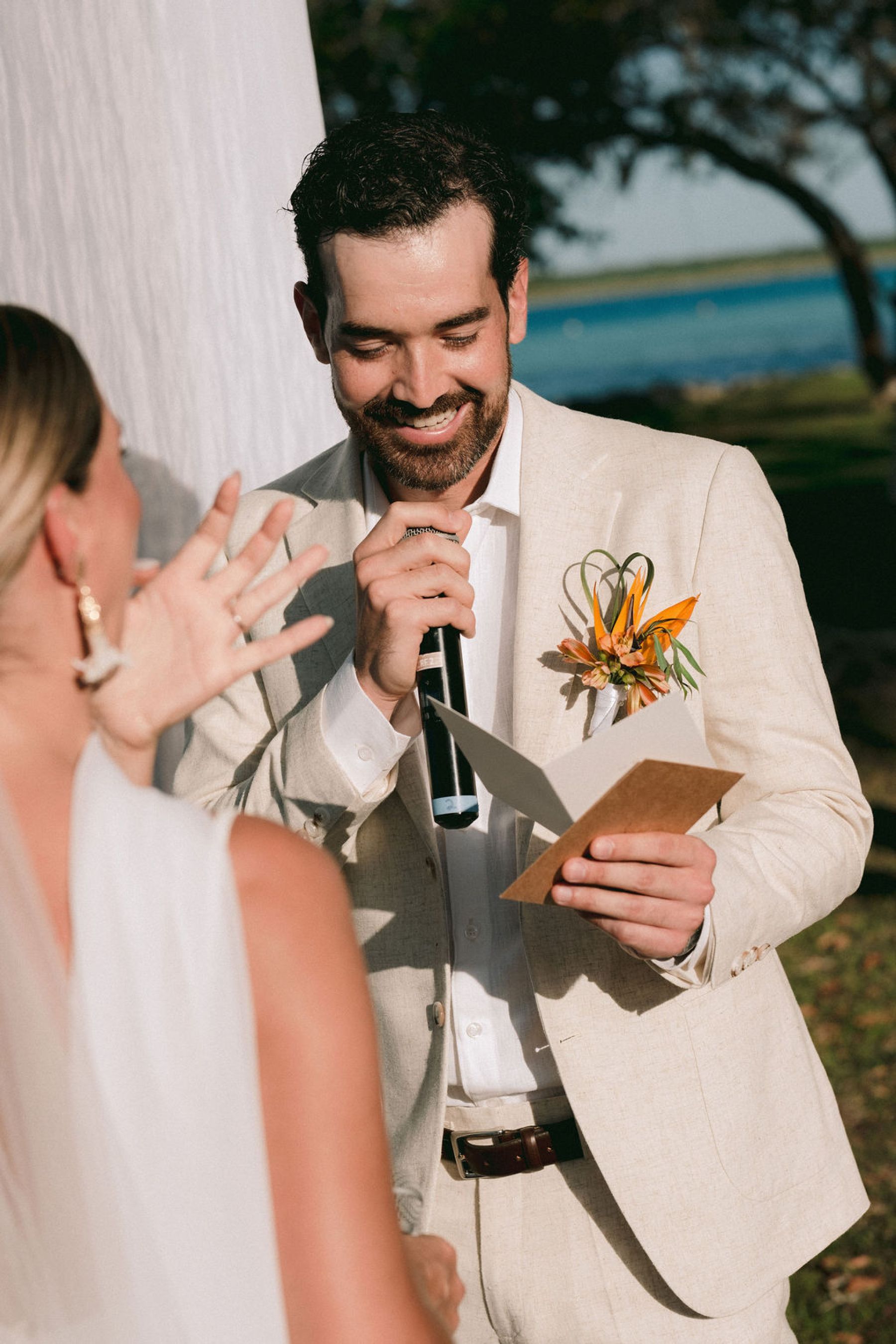 Thirteen Nationalities, a Shaman, and Seven Shades of Blue: Pauline &amp; Marsilio's Wedding at Bacalaria in Bacalar photo