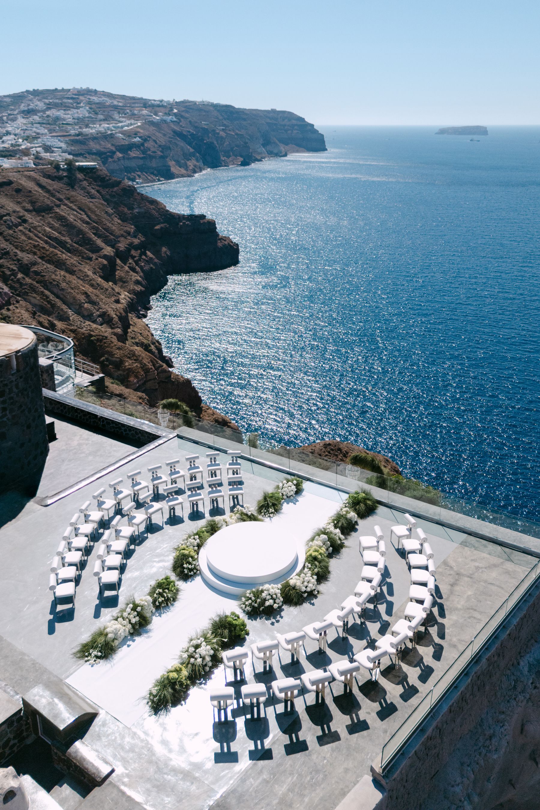 They Said "We're Getting Married Here Someday" - and They Did: Jenny &amp; Landen's Wedding at Cavo Ventus, Santorini photo