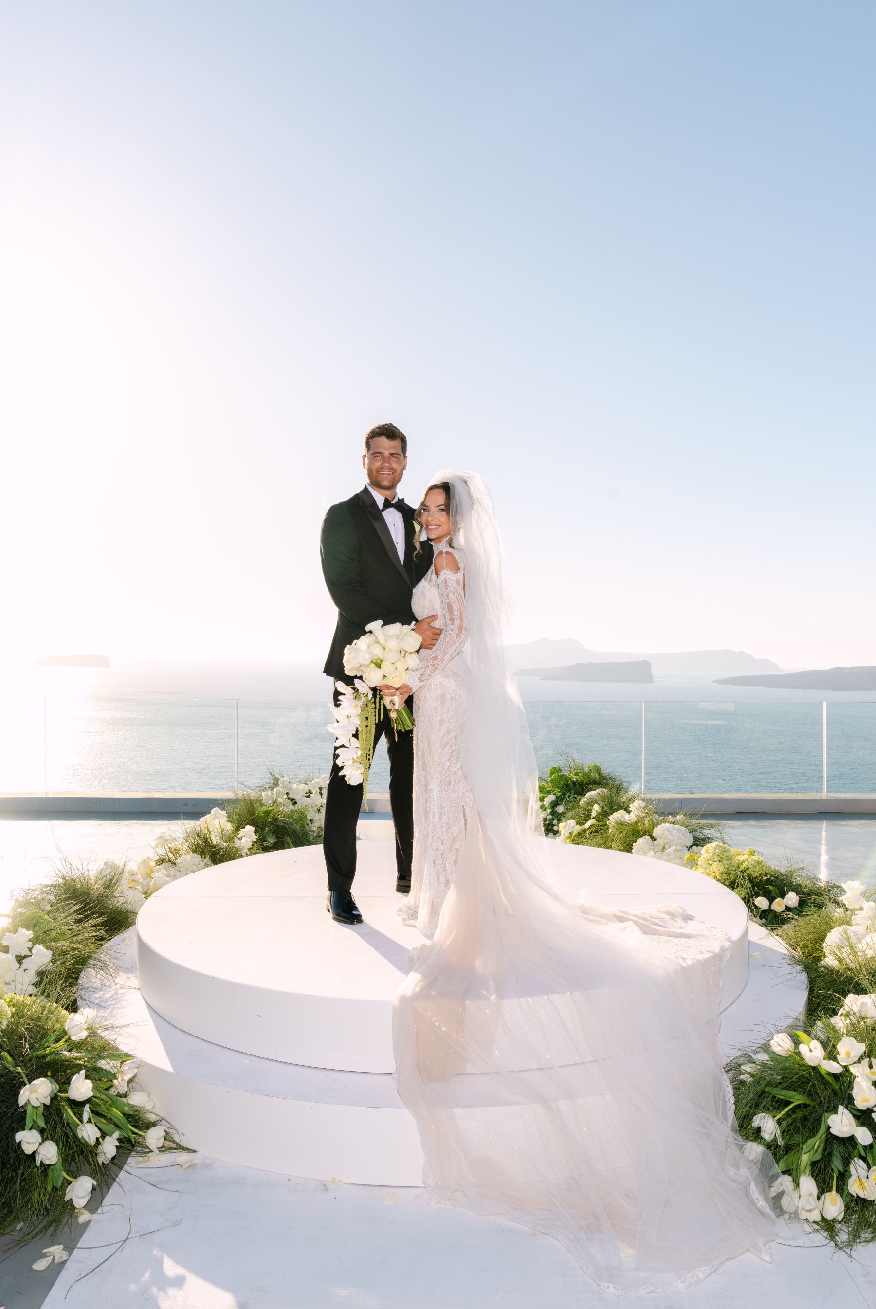 They Said "We're Getting Married Here Someday" - and They Did: Jenny &amp; Landen's Wedding at Cavo Ventus, Santorini photo