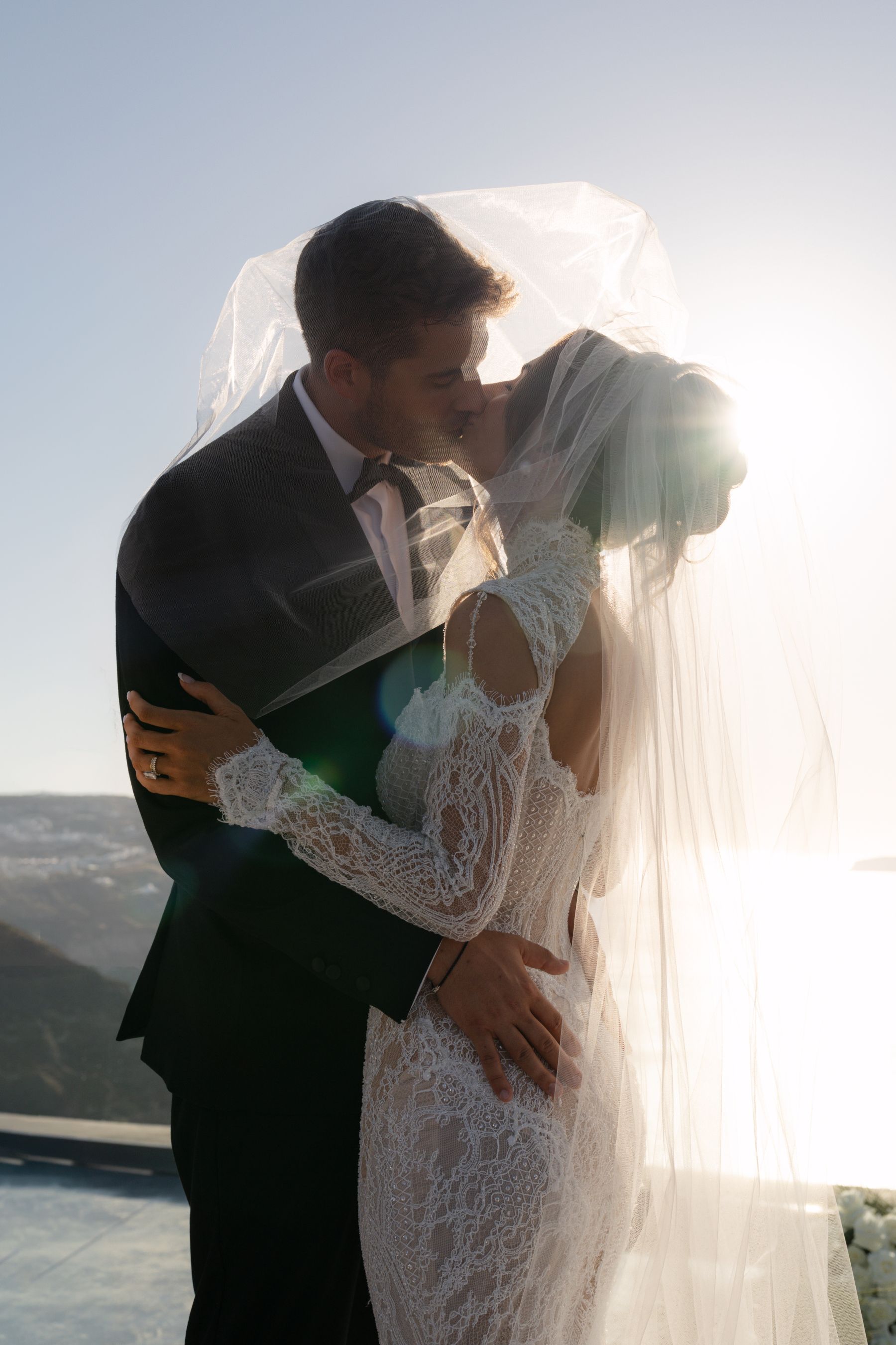 They Said "We're Getting Married Here Someday" - and They Did: Jenny &amp; Landen's Wedding at Cavo Ventus, Santorini photo
