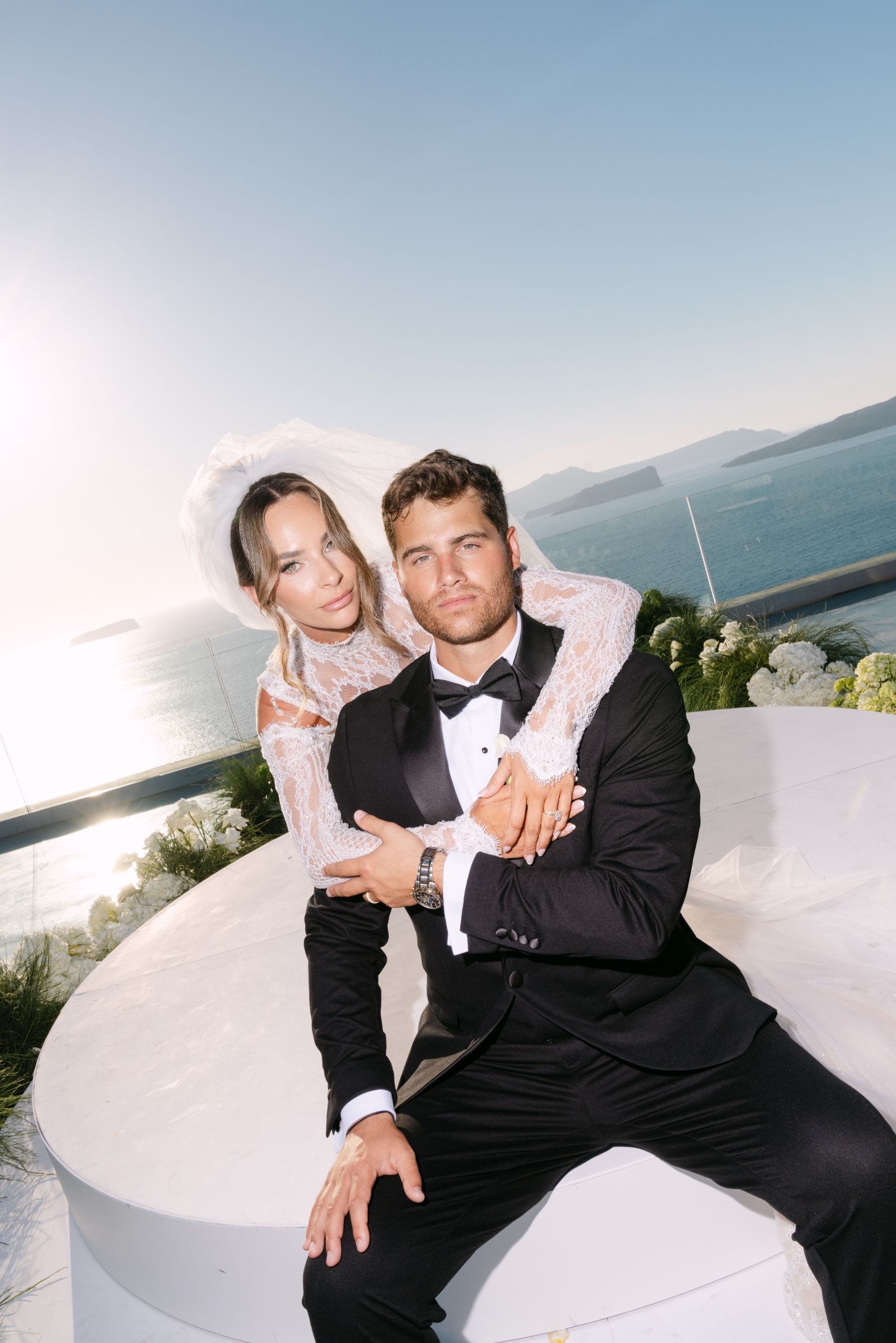 They Said "We're Getting Married Here Someday" - and They Did: Jenny &amp; Landen's Wedding at Cavo Ventus, Santorini photo
