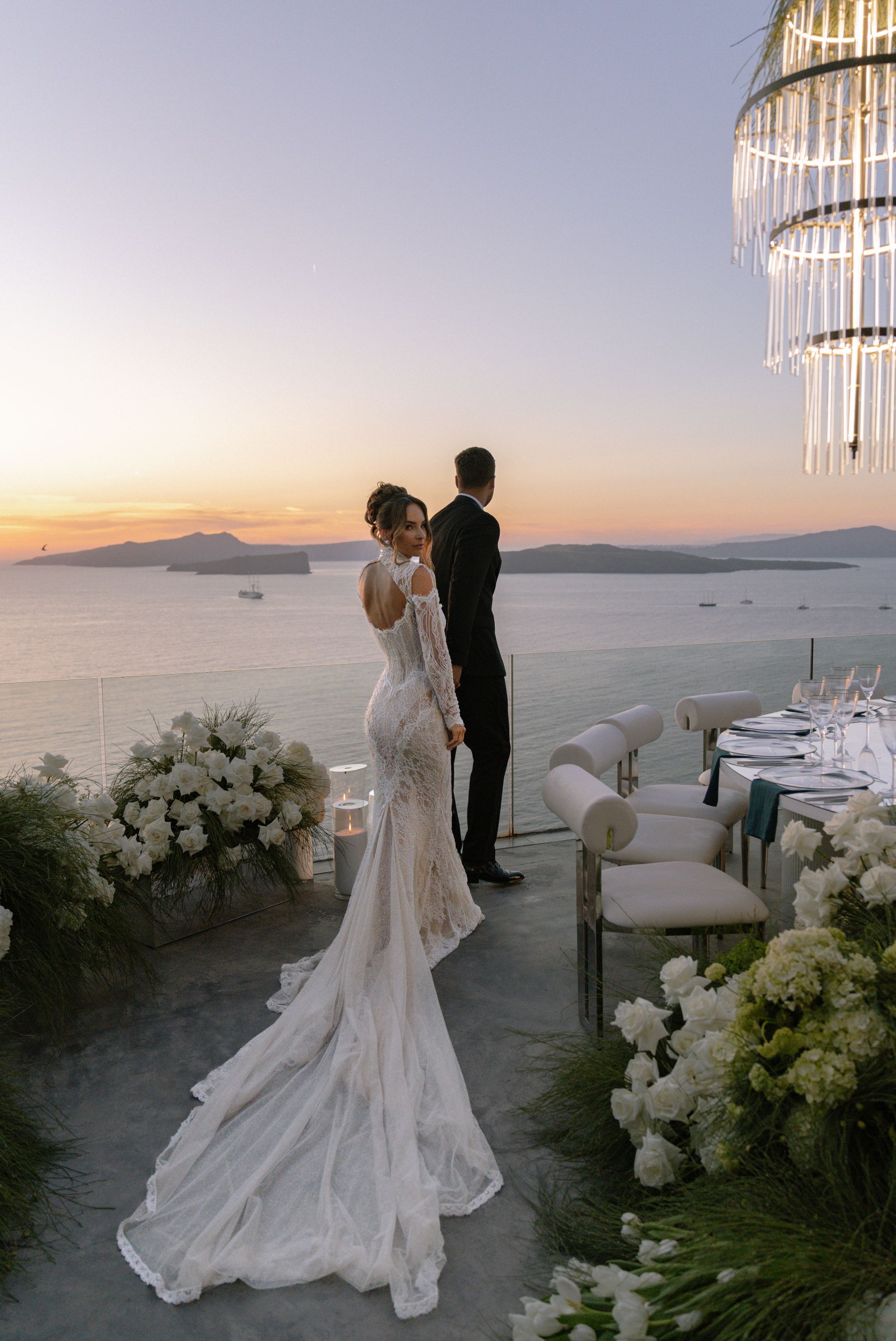 They Said "We're Getting Married Here Someday" - and They Did: Jenny &amp; Landen's Wedding at Cavo Ventus, Santorini photo