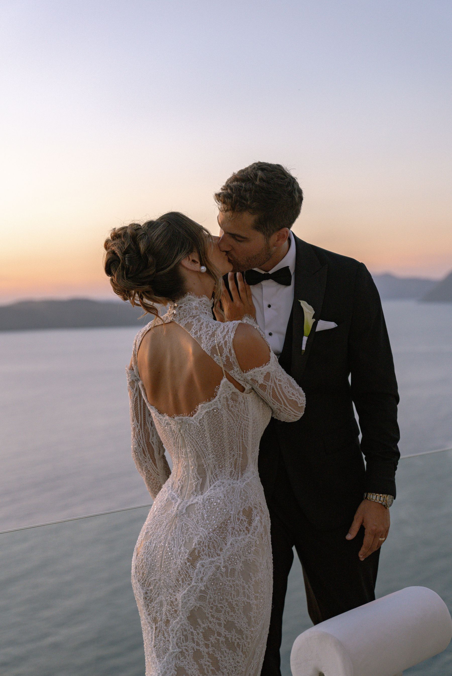 They Said "We're Getting Married Here Someday" - and They Did: Jenny &amp; Landen's Wedding at Cavo Ventus, Santorini photo