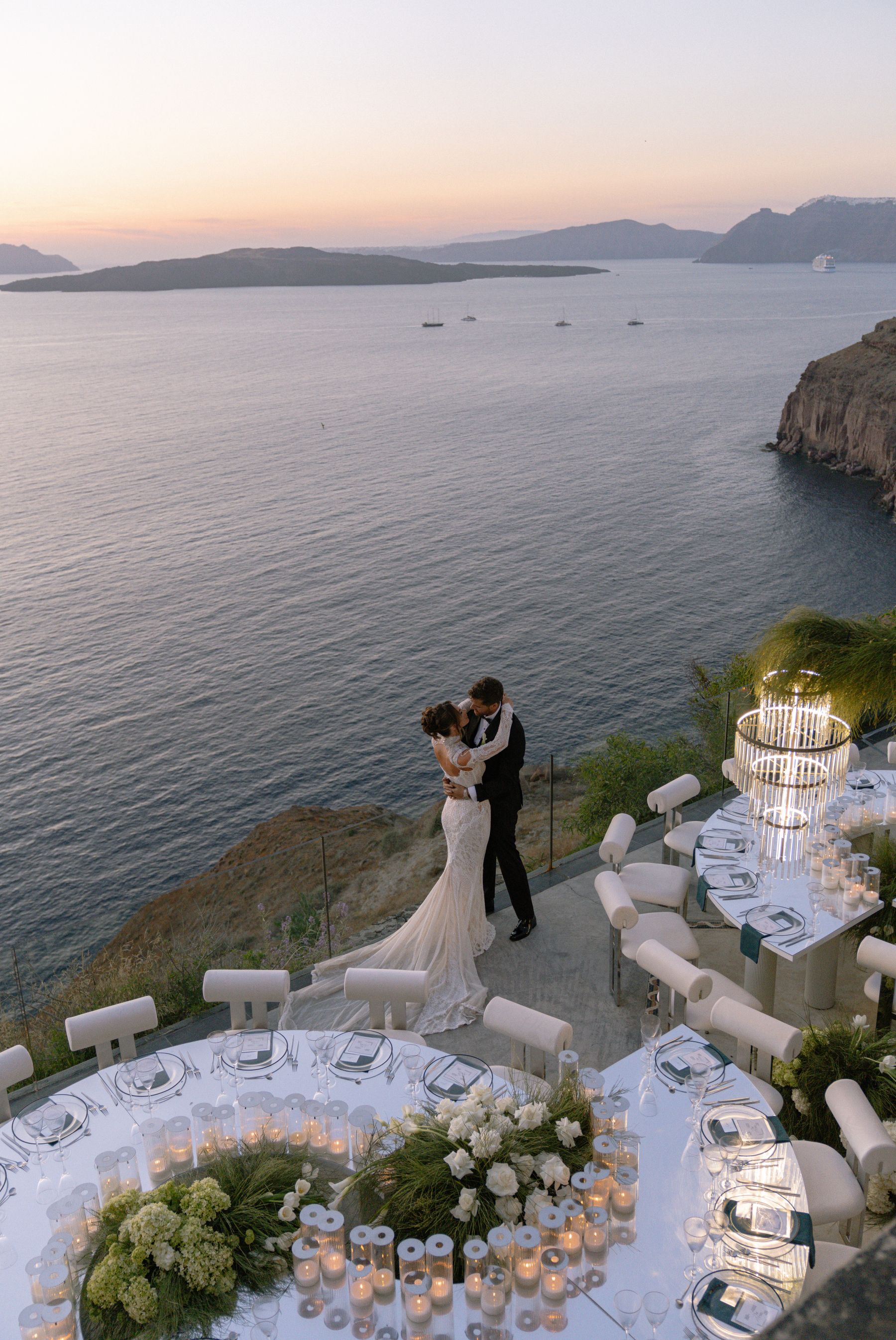 They Said "We're Getting Married Here Someday" - and They Did: Jenny &amp; Landen's Wedding at Cavo Ventus, Santorini photo