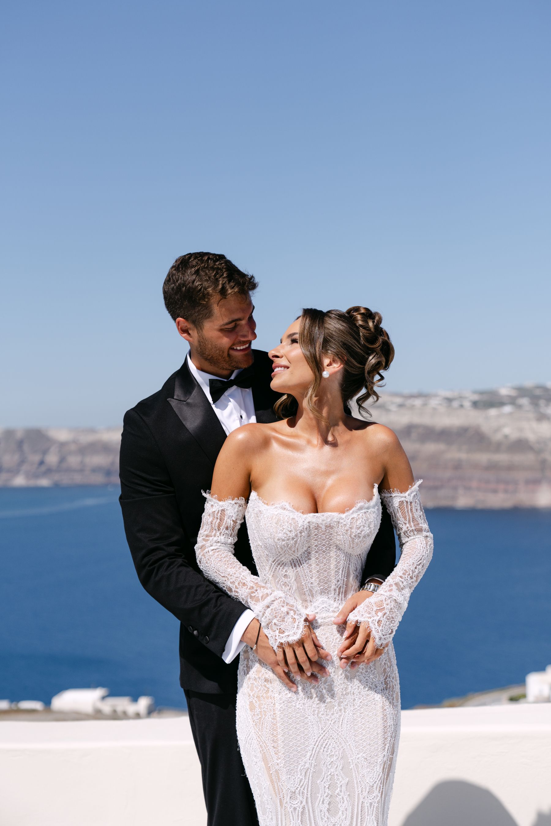 They Said "We're Getting Married Here Someday" - and They Did: Jenny &amp; Landen's Wedding at Cavo Ventus, Santorini photo