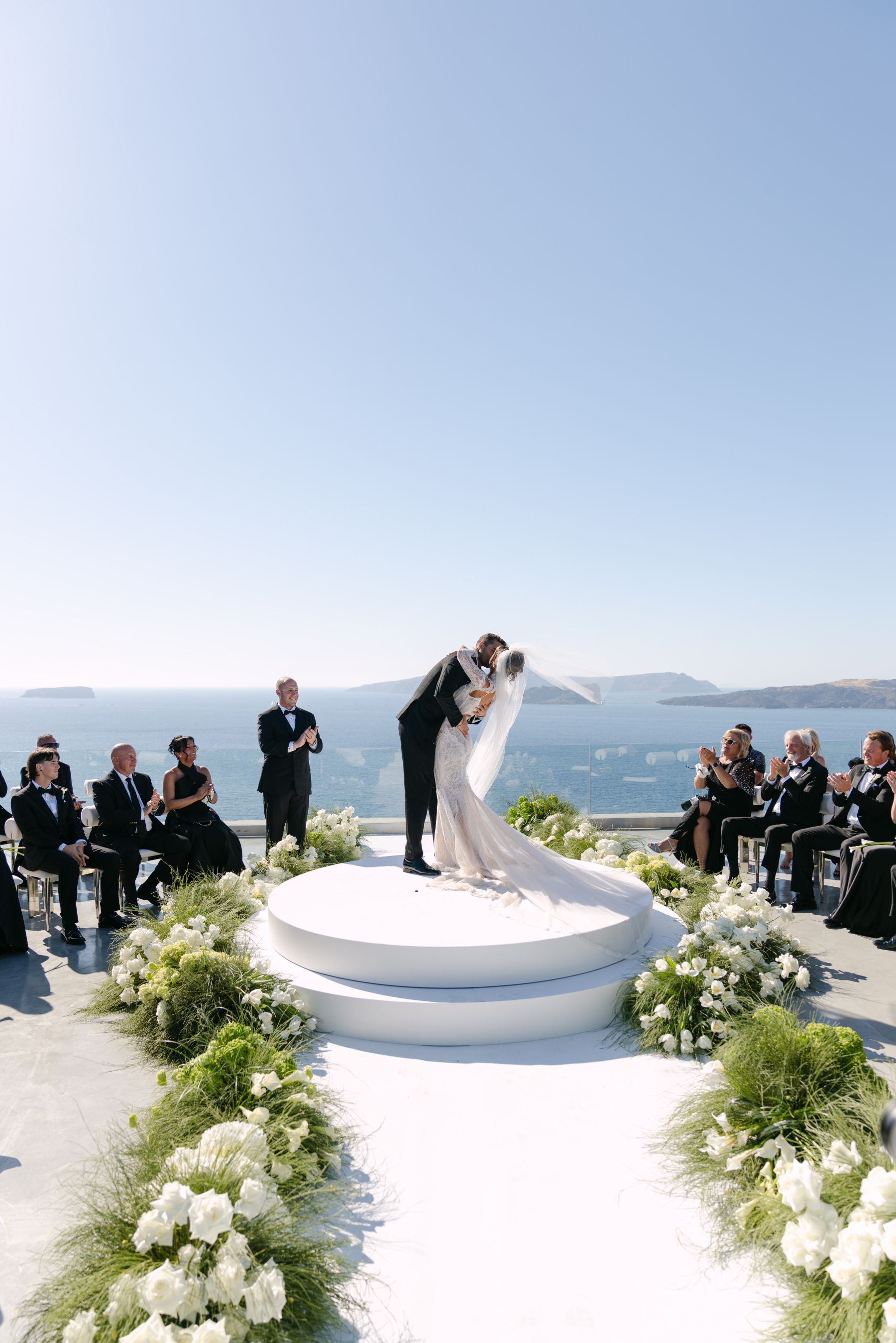 They Said "We're Getting Married Here Someday" - and They Did: Jenny &amp; Landen's Wedding at Cavo Ventus, Santorini photo
