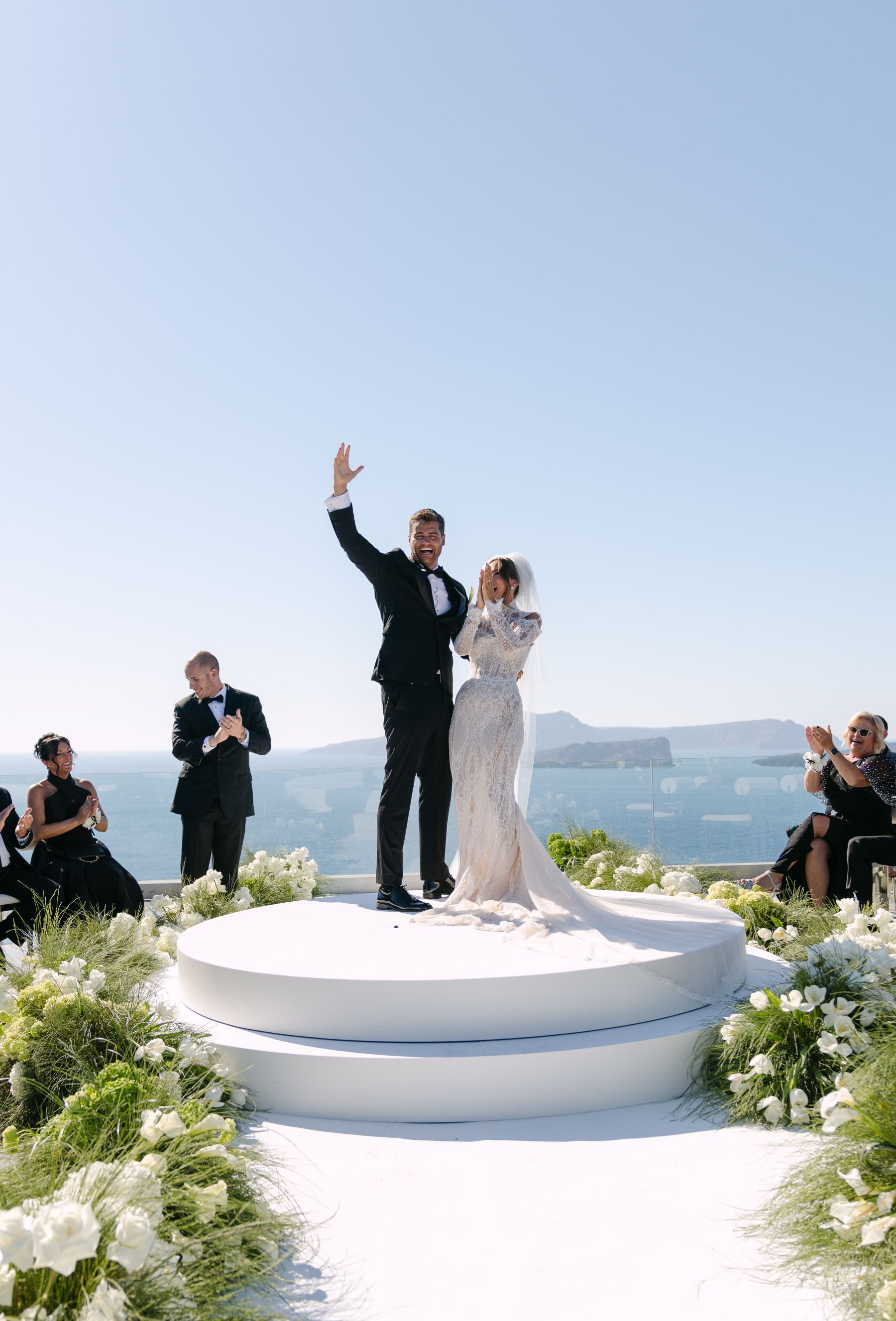 They Said "We're Getting Married Here Someday" - and They Did: Jenny &amp; Landen's Wedding at Cavo Ventus, Santorini photo