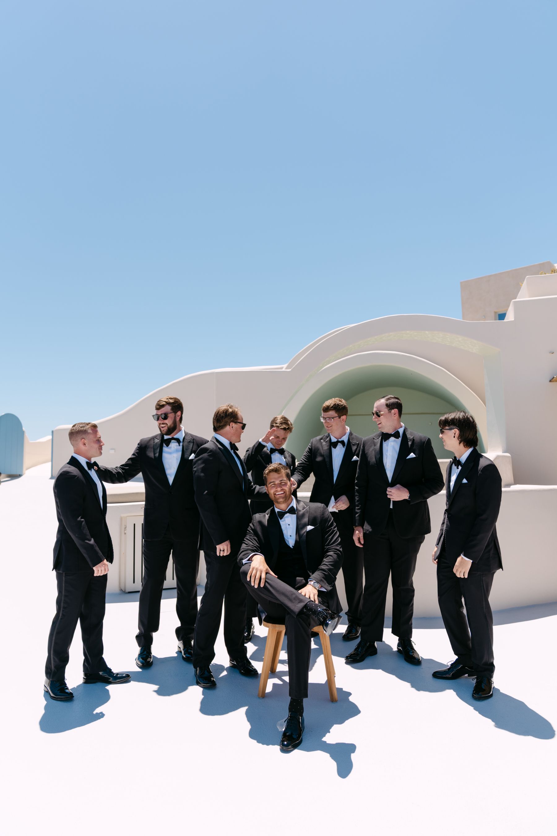 They Said "We're Getting Married Here Someday" - and They Did: Jenny &amp; Landen's Wedding at Cavo Ventus, Santorini photo