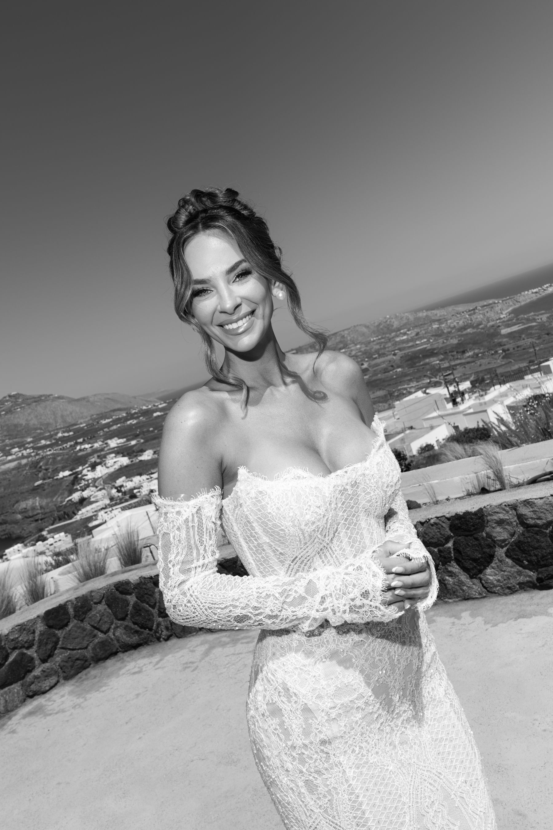 They Said "We're Getting Married Here Someday" - and They Did: Jenny &amp; Landen's Wedding at Cavo Ventus, Santorini photo