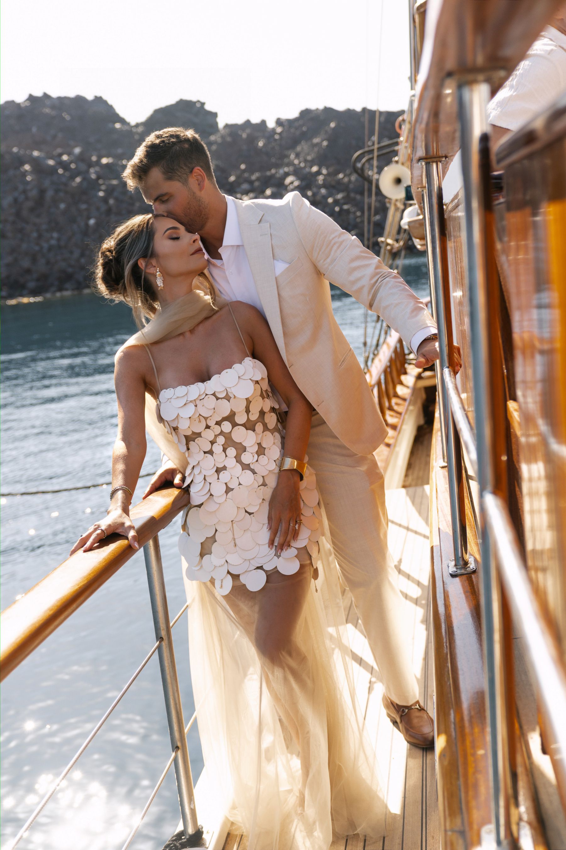 They Said "We're Getting Married Here Someday" - and They Did: Jenny &amp; Landen's Wedding at Cavo Ventus, Santorini photo