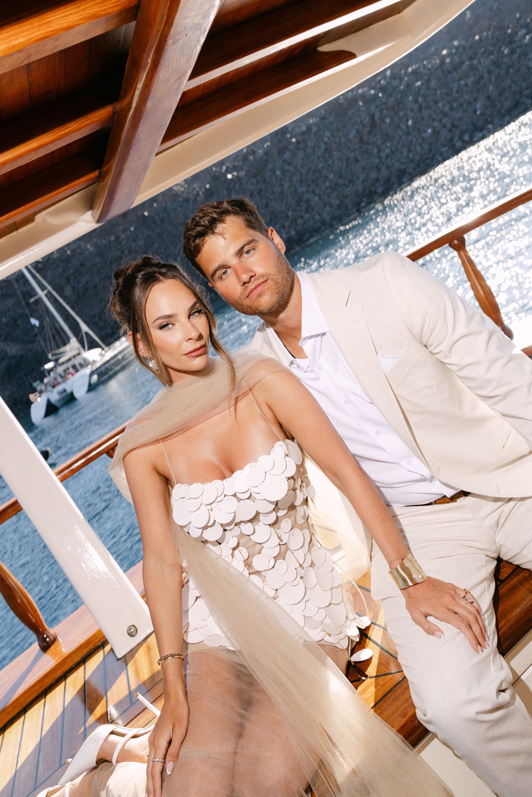 They Said "We're Getting Married Here Someday" - and They Did: Jenny &amp; Landen's Wedding at Cavo Ventus, Santorini photo
